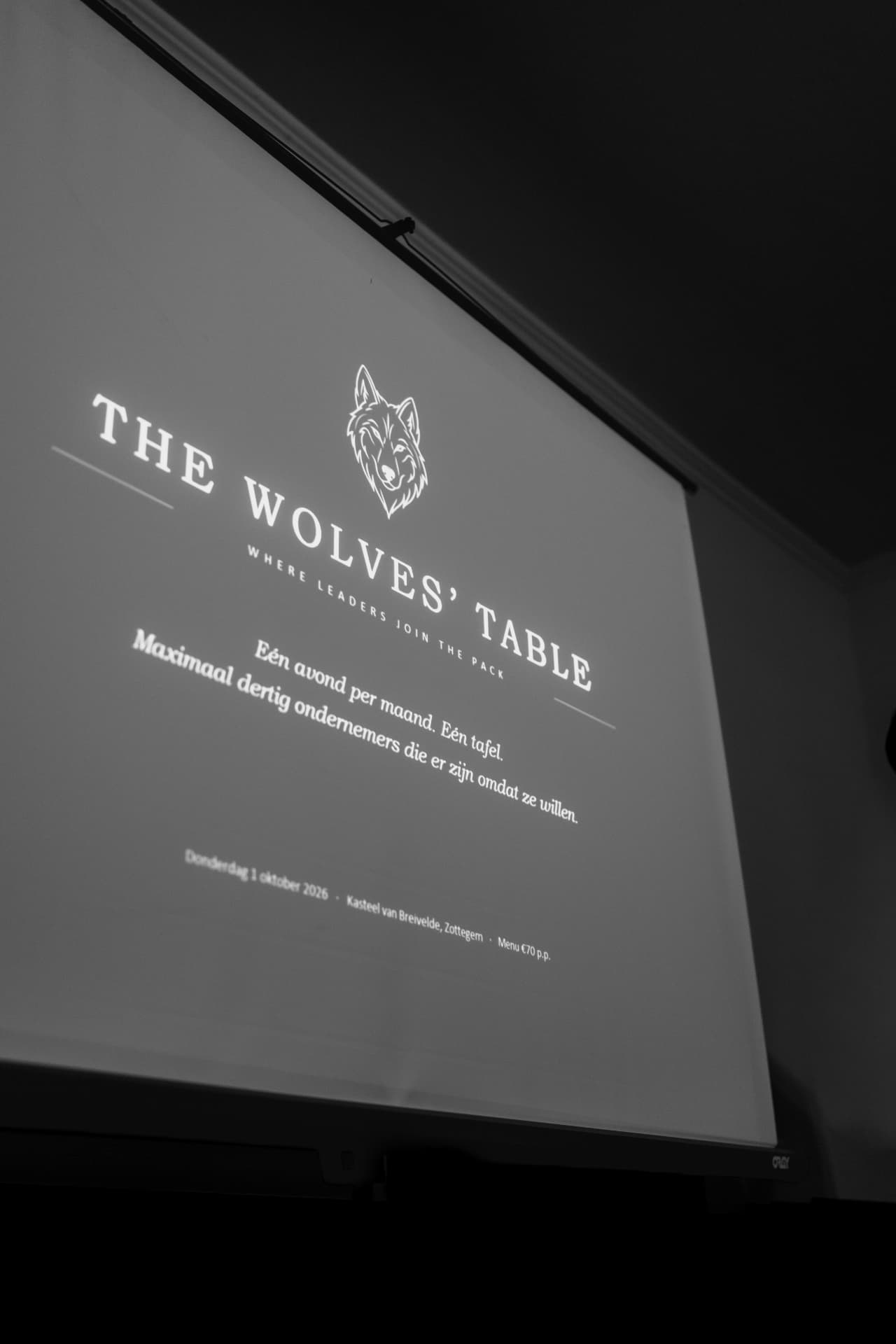 De openingspresentatie van The Wolves’ Table